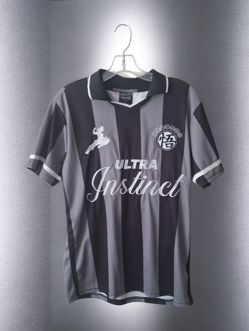 Ultra Instinct Men's Short-Sleeve Football Jersey in Black and Gray